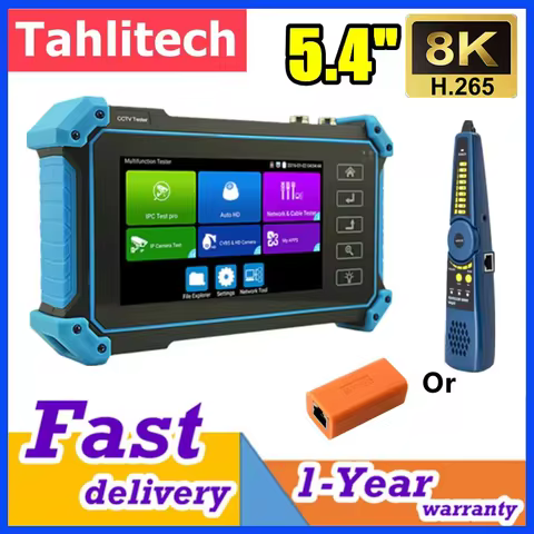 Tahlitech 32MP High Resolution CCTV Monitor IPC Tester with HDMI VGA Input Supports 8MP AHD CVI TV S