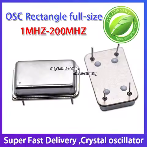 3PCS Rectangular full-size 1m 1.000mhz OSC in-line active crystal oscillator 1MHz 4-pin oscillator c
