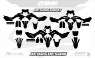 Decal stiker crf 150L hitam dop frizm full body