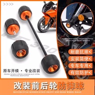 For KTM RC390 RC 390 2022 2023 Motorcycle Front & Rear Wheel Fork Axle Sliders Cap Crash Protector