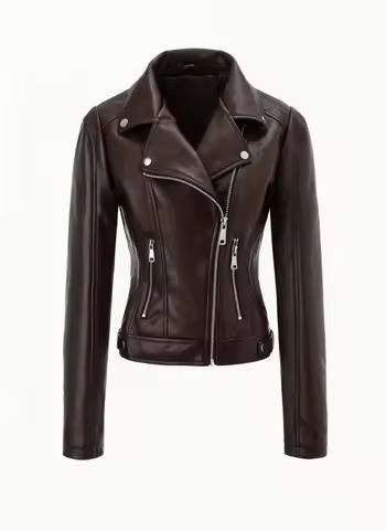 2026 Spring and Autumn Pu Material Leather Jacket Fashionable Women's Leather Jacket Leather Jacket