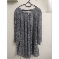 chiffon flowy long blouse