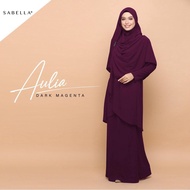 Sabella Preloved Aulia Kurung Dark Magenta Saiz 3XL