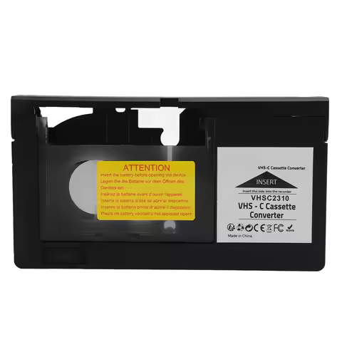 Cassette Adapter for VHS‑C S‑VHS‑C S‑VHS Tapes Cassette Converter Camcorders Cassette Adapter Playba