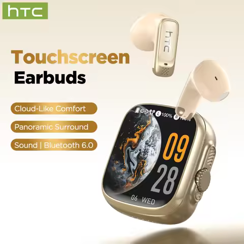 Bluetooth Earphones HTC NE72 AI Translation Auriculares Traductor Deidioma 2026, Sports Comfort Fit 