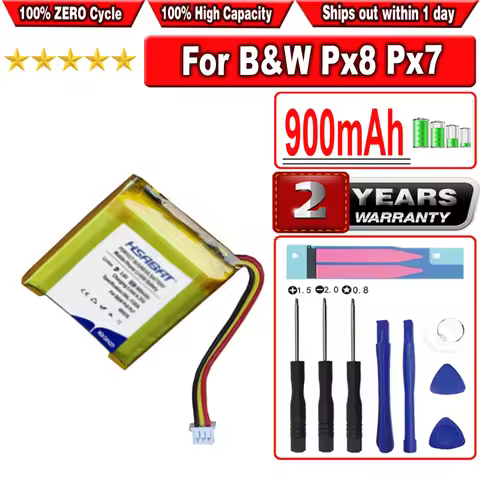 HSABAT 900mAh 493035 Battery for Bowers & Wilkins B&W PX7 Headset Headphone