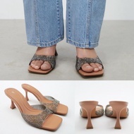 ZARA Rhinestone Pump Heels Sandals