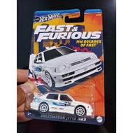 Hot WHEELS FAST &amp; FURIOUS VOLKSWAGEN JETTA MK3 HW DECADES OF FAST