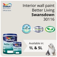 Dulux Interior Wall Paint - Swansdown (30116) (Better Living) - 1L / 5L