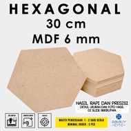 Hexagonal 30 cm - MDF 6 mm - Custom MDF board
