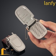 LANFY Flip Phone Keychain, Alloy Hanging Mini Phone Model Pendant, Fashion Retro Goth Grunge Punk Fo