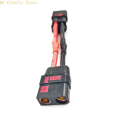 Anti Spark QS8-S Connector QS8 Female to Male Parallel Y Wire Harness Adapter Cable 6AWG 150mm For R