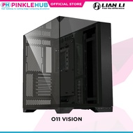 PinkleHub | Lian Li O11 Vision Black Aluminum / Steel / Tempered Glass ATX Mid Tower Computer Case (