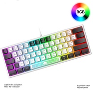 Bàn Phím Mini K61 LED RGB 10 Chế Độ Rainbow Cực Đẹp Phím Bấm Êm Thiết Kế Nhỏ Gọn Dùng Cho Máy Tính L