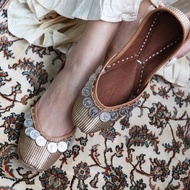 【錢幣】印度風情/銀幣點綴/手工刺繡鞋