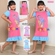 KM - DASTER DRESS ANAK TANGGUNG JUMBO UKURAN 2-12 TAHUN MOTIF MIXUE ICE CREAM LITTLE PONI UNICORN BA