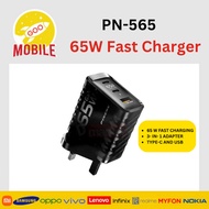Pineng PN-565 PD 65W Charger Adapter 65W Fast Charging/ 3 IN 1 ADAPTER/ UK Plug
