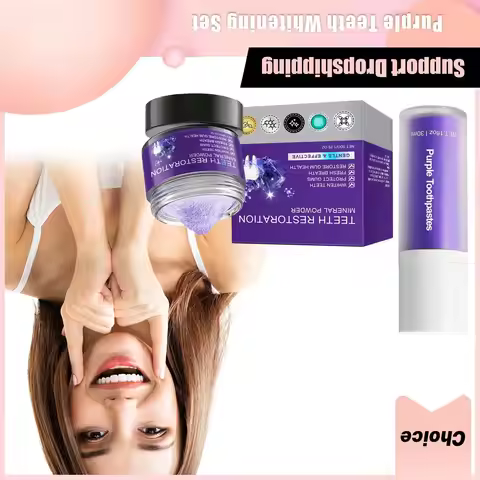 Purple Toothpaste for Teeth Whitening Tooth Stain Removal Yellow Sensitive Teeth Brightening Teeth R