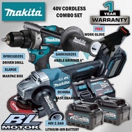 🔥RAMADAN SALES🔥 MAKITA 40V Cordless Combo ( GA003GD201 Angle Grinder 100MM (1/2") / DF001GZ Driver D