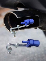 藍色渦輪汽笛消音器排氣管聲音製造者,用於汽車改裝,適用於引擎排量1.6至2.0升的中型尺寸