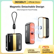 Portable Charger Magnetic Power Bank 10000mAh Wireless Charger 22.5W Fast Charging Built in Cable