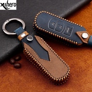 Genuine Leather Car Key Case Cover Keychain For Mazda 2 3 6 CX3 CX5 CX7 CX8 CX9 MX5 GT Smart Remote 