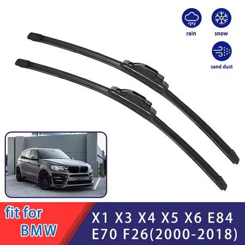 For BMW X1 E84 X3 F25 X4 F26 X5 E70 X6 Front Windshield Wiper General Motors Multifunctional Rubber 