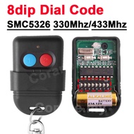 2pcs remote control switch gate remote 330mhz SMC 5326 dip 433Mhz remote auto gate battery