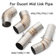 Motorcycle Exhaust  Connecting Pipe Link Middle Pipe Pipe Mid Tubes for Ducati 696 796 795 696 1100