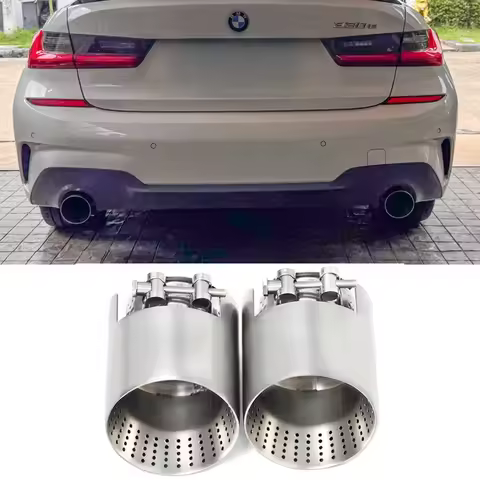 2pcs/lot Exhaust Tip For BMW 3 Series G20 G21 Exhaust Pipe Tailpipe 320d 330i 330e 320i Muffler Tip