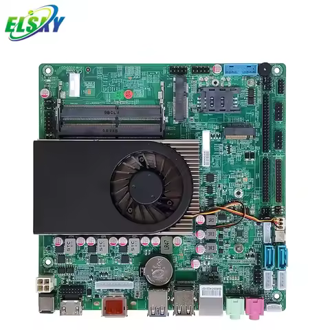 Hot Sale ELSKY 10th Gen Industrial Mini ITX DDR4 Motherboard Core i3 i5 i7 10510U HD-MI DP VGA 2*SAT