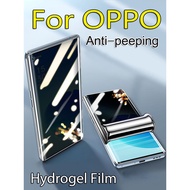 For Oppo Reno 9 8 7 6 5 4 3 2 Pro Plus Anti-Peeping Screen Protector For Oppo Reno 8Z 8T 7Z 7SE 5F 5K 2F Privacy Hydrogel Film Soft