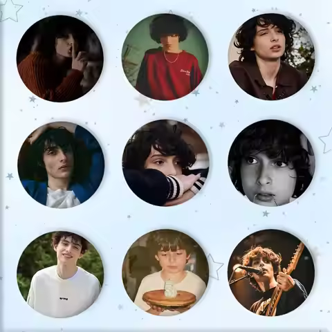 Cool Canada Actor F-Finn W-Wolfhard Badge Tinplate Round Laser Brooch Clothes Backpack Accessories L