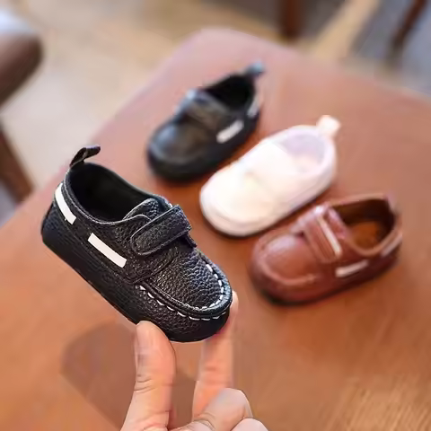 Newborn Baby Boss Boys Formal Shoes Fashion PU Leather Shoe for 1st Birthday Wedding Party Footwear