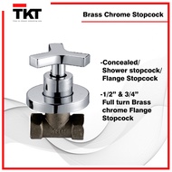 (READY STOCK)Concealed/  Shower stopcock/  Flange Stopcock 1/2" &amp; 3/4"(TKT-SC01 &amp; TKT-SC02)