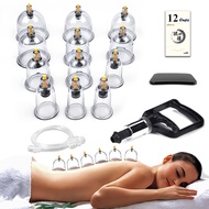 Cupping Therapy Set,12 Therapy Cups Cupping Set with Pump, Professional Chinese Cupping Therapy Sets