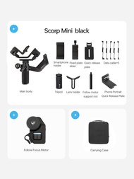 【Hot Sell】Feiyutech Scorp Mini Stabilizer Handheld PTZ Canon SLR Camera Mini Micro Single vlog Video Tracking Intelligent Anti Shake Stand Mini Phone Self Shooting Stick Face Tracking