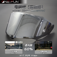 ป้ายกันหมอกสำหรับแว่นกันลมแบบเปลี่ยนสีได้สำหรับหมวกกันน็อคเต็มใบ KYT R2R pro แว่นกันลมแบบใช้ได้ตลอดท