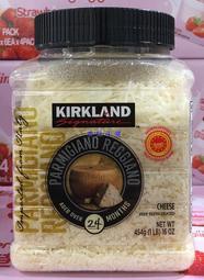 美兒小舖COSTCO好市多代購～KIRKLAND 帕瑪森蘿吉諾乾酪絲 (454g/罐)