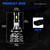 Novsight Novsight N38 2pcs LED ไฟหน้ารถ 15000LM 6500K 80W IP68 กันน้ำ H4 H7 H11 HB3/9005 HB4/9006 LED Car Headlight