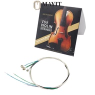 MAYIT Violin Strings Set, Stainless Steel Wire Mixed Colors Full Set Violin String, Professional Vio