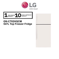 LG 547L Top Freezer GN-C702HQCM Fridge GNC702HQCM Inverter Refrigerator (Beige) Peti Sejuk