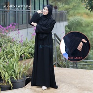 abaya gamis syari al munawwarah jetblack alsyahra exclusive - s