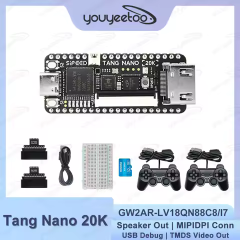 Sipeed Tang Nano 20K Development Board RISC-V Linux Retro Game Player GW2AR-LV18QN88C8/I7 FPGA Chip 