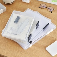 ROBEN A4 File Box, Durable Simple a5 Organize The Box, Office Stationery Folder Portable Transparent