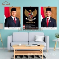 Wooden Poster Frame Photo of President and Vice Indonesia Prabowo Gibran Latest 2024 President Indon