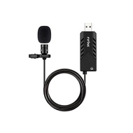 FIFINE USB pin microphone mini-clip microphone condenser microphone unidirectional earphone terminal microphone for PC with Internet call game live streaming recording telecommuting Windows/Mac
