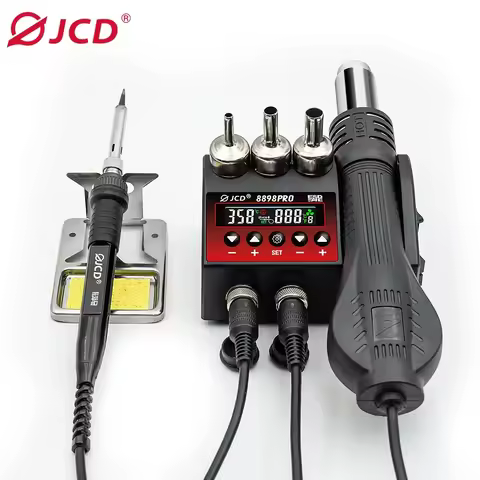 JCD 8898Pro 2 in 1 Soldering Station LCD Digital Display Welding Rework Station Wall-mounted Phone B