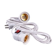 Light Socket with Cord Bulb Base E26/ E27 Lamp Base Desktop Screw Light Holder Replacement Hanging C