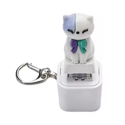 New Cute Cat Voice Keys Luminous Electronic Pendant Keyboard Decompression Sound Little Cat Creative